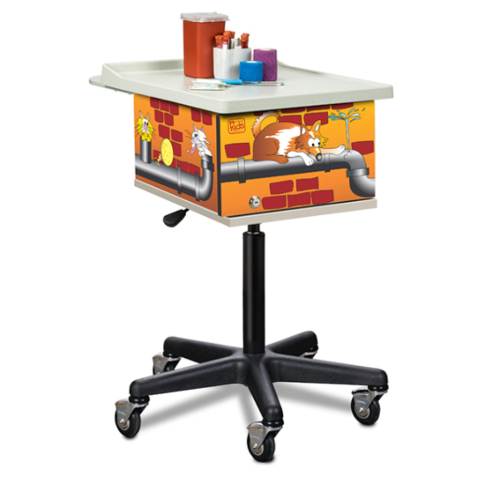 Alley Cats and Dogs, 2Bin, Phlebotomy Cart Clinton Industries, Inc.