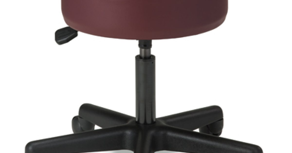 Black Base, 5Leg, Pneumatic Stool Clinton Industries, Inc.