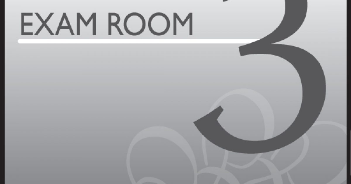 Standard Exam Room Sign 3 Clinton Industries, Inc.