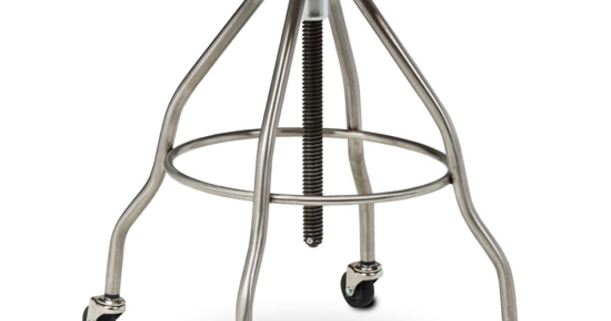 Stainless Steel Stool with Casters | Clinton Industries, Inc.