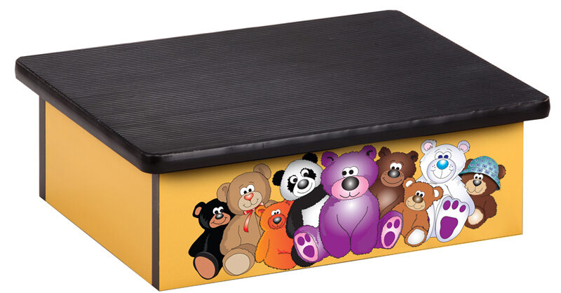 Totally Teddy, Yellow Laminate, Step Stool | Clinton Industries, Inc.