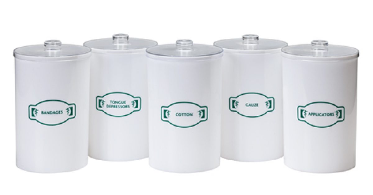 Labeled, Opaque Plastic, Sundry Jars Clinton Industries, Inc.